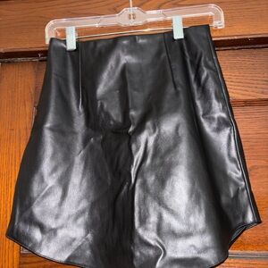 ASOS Black Faux Leather Skirt